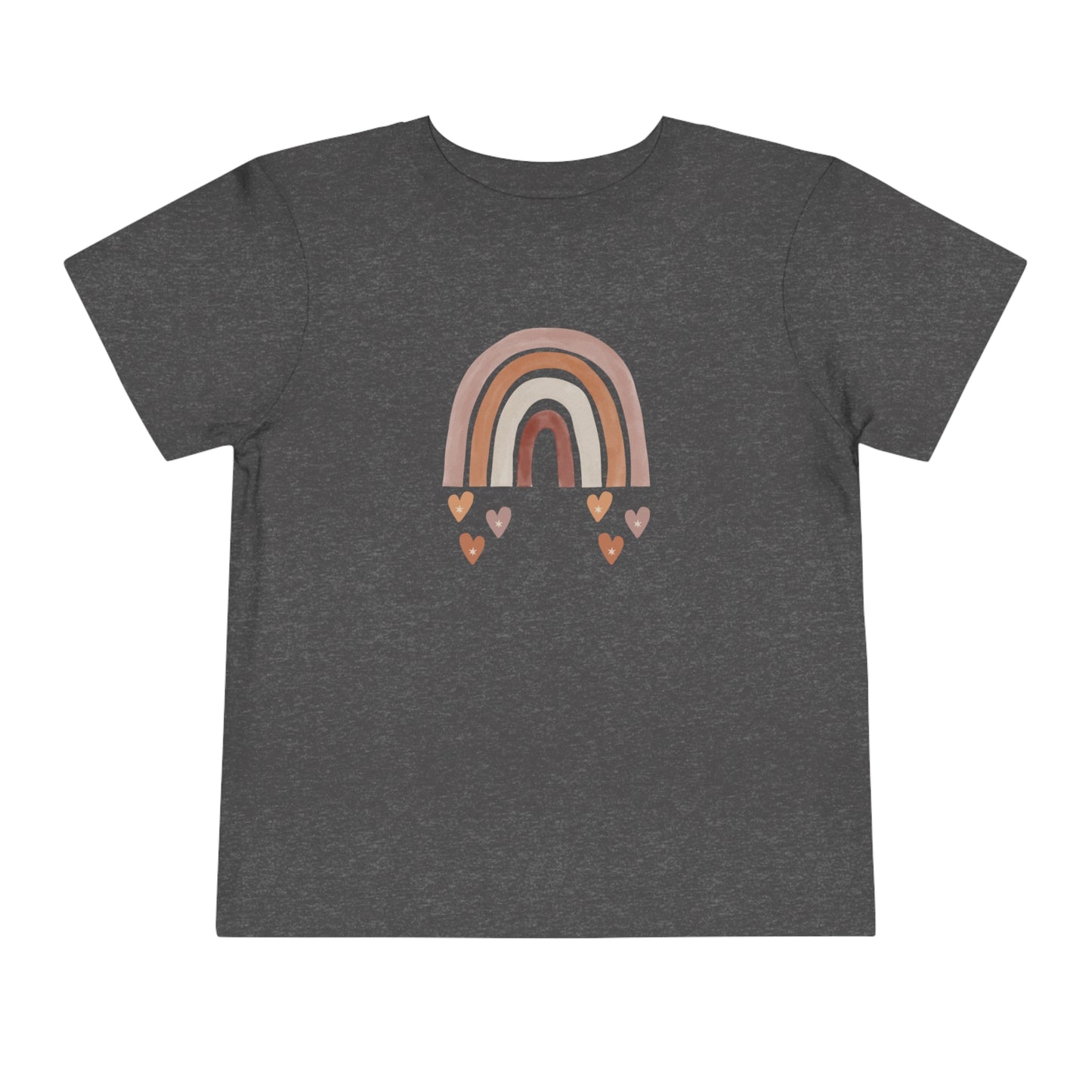 Heartfelt Rainbow Toddler Short Sleeve Tee