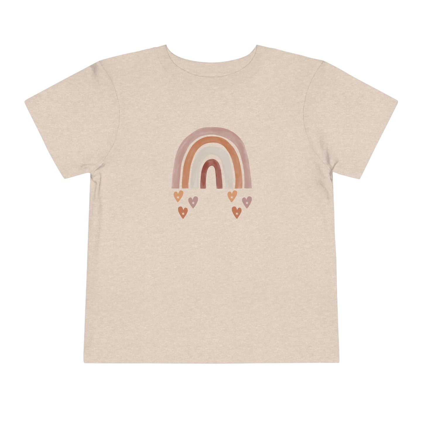 Heartfelt Rainbow Toddler Short Sleeve Tee