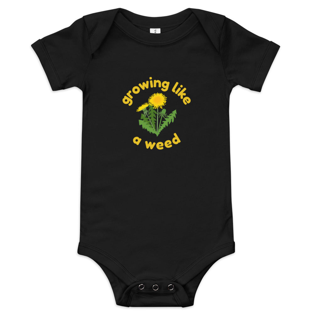 Growing Like a Weed Baby Short Sleeve Onsie