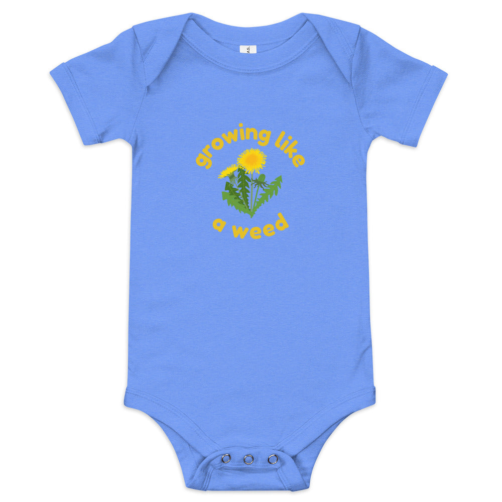 Growing Like a Weed Baby Short Sleeve Onsie