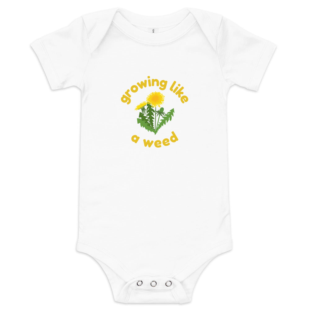 Growing Like a Weed Baby Short Sleeve Onsie