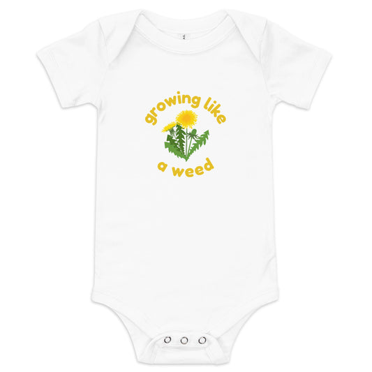 Growing Like a Weed Baby Short Sleeve Onsie