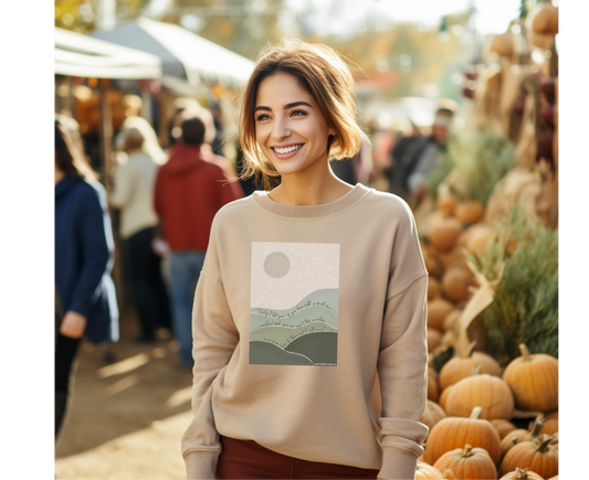 Matthew 17:20-21 "Faith the Size of a Mustard Seed" Boho Christian Sweatshirt