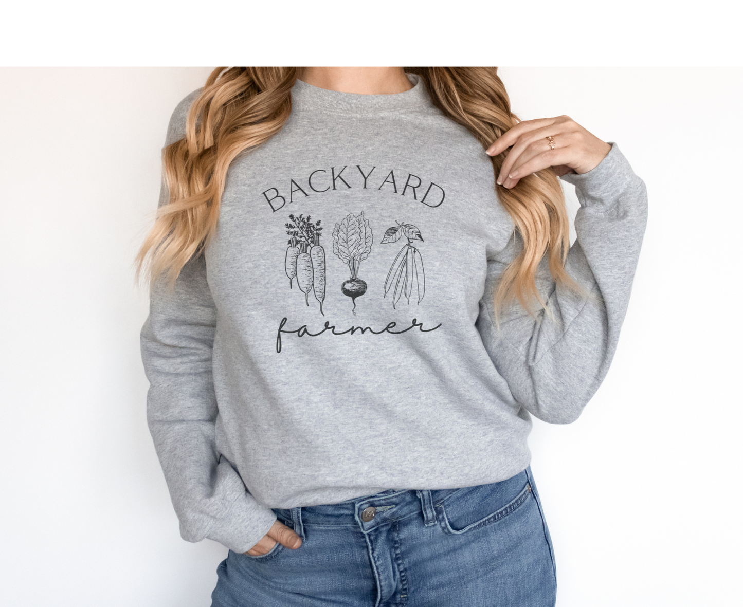 "Backyard Farmer" Unisex Sweatshirts, Homesteading, Gardening, Farming