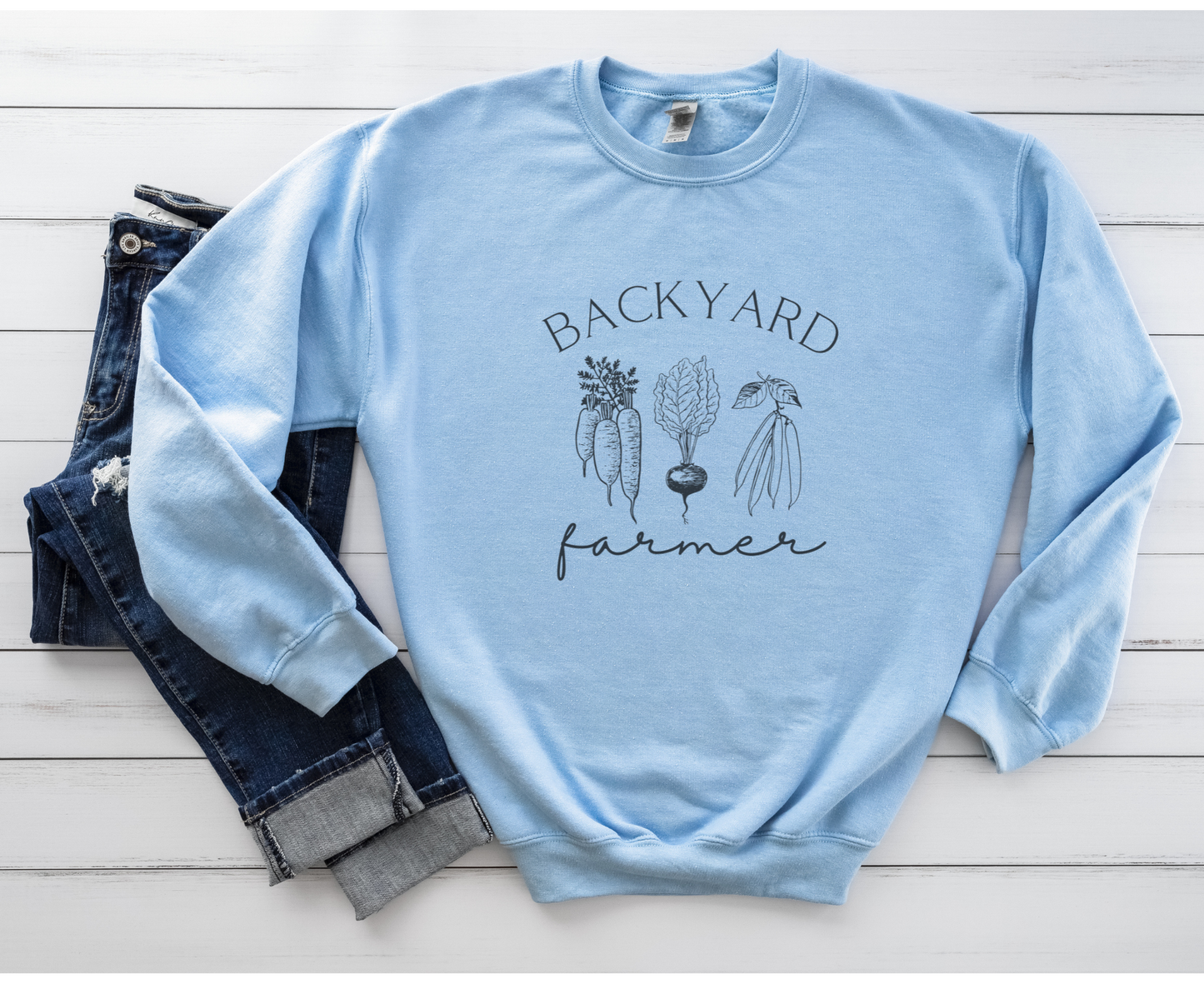 "Backyard Farmer" Unisex Sweatshirts, Homesteading, Gardening, Farming