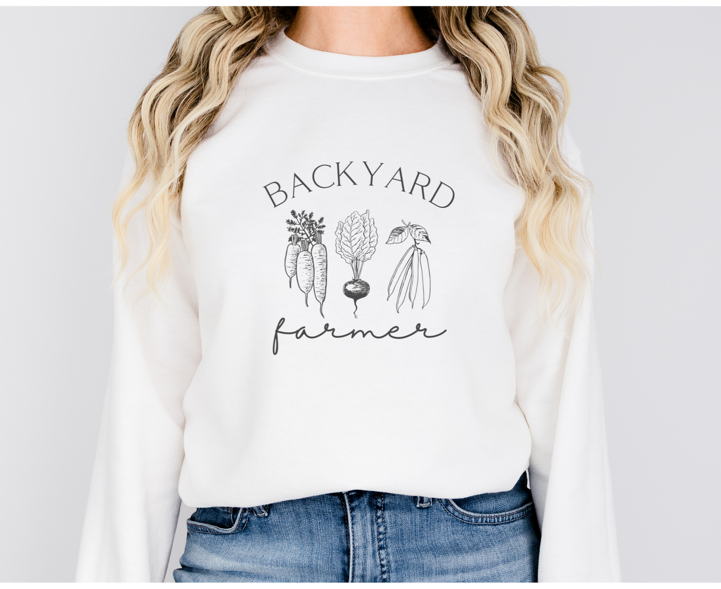 "Backyard Farmer" Unisex Sweatshirts, Homesteading, Gardening, Farming