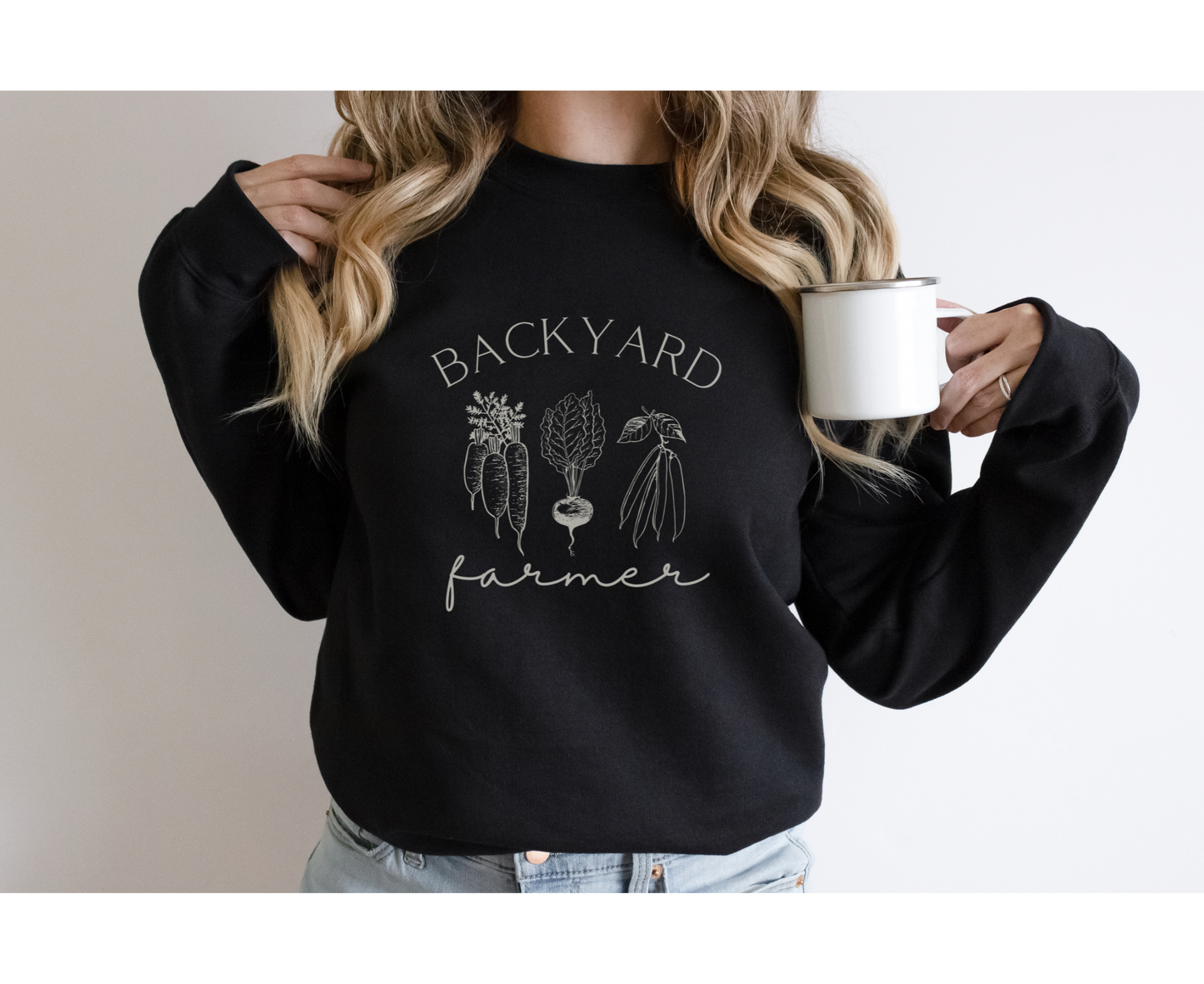 "Backyard Farmer" Unisex Sweatshirts, Homesteading, Gardening, Farming