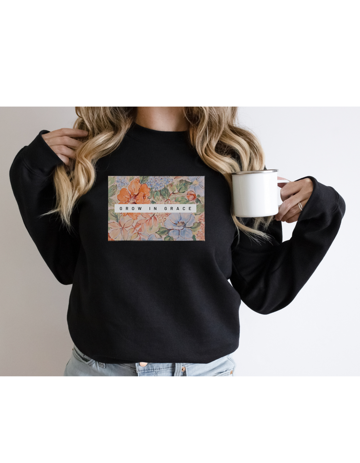 Grow in Grace Floral Cozy Sweatshirt