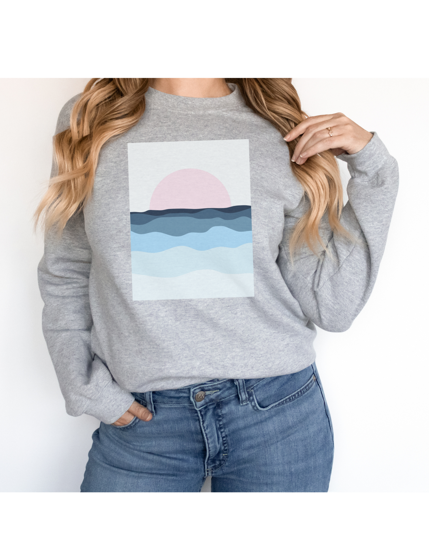 Boho Pastel Sunset Cozy Sweatshirt