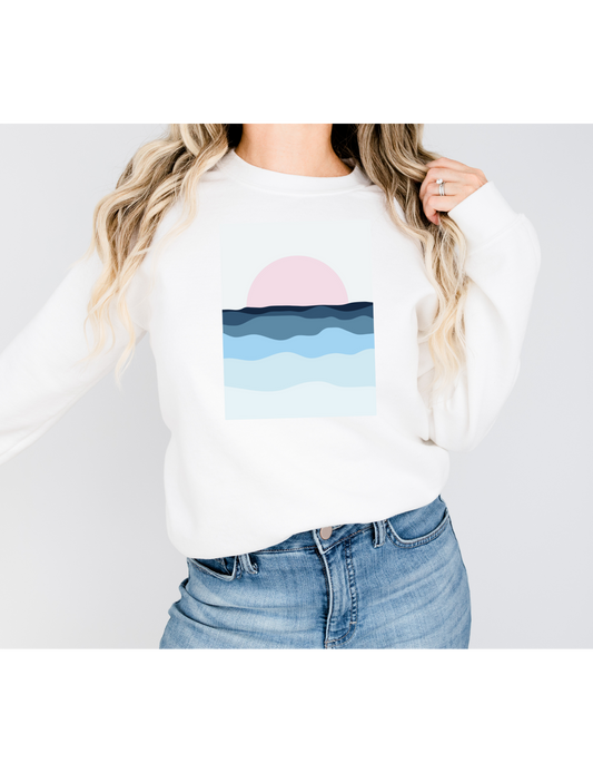 Boho Pastel Sunset Cozy Sweatshirt