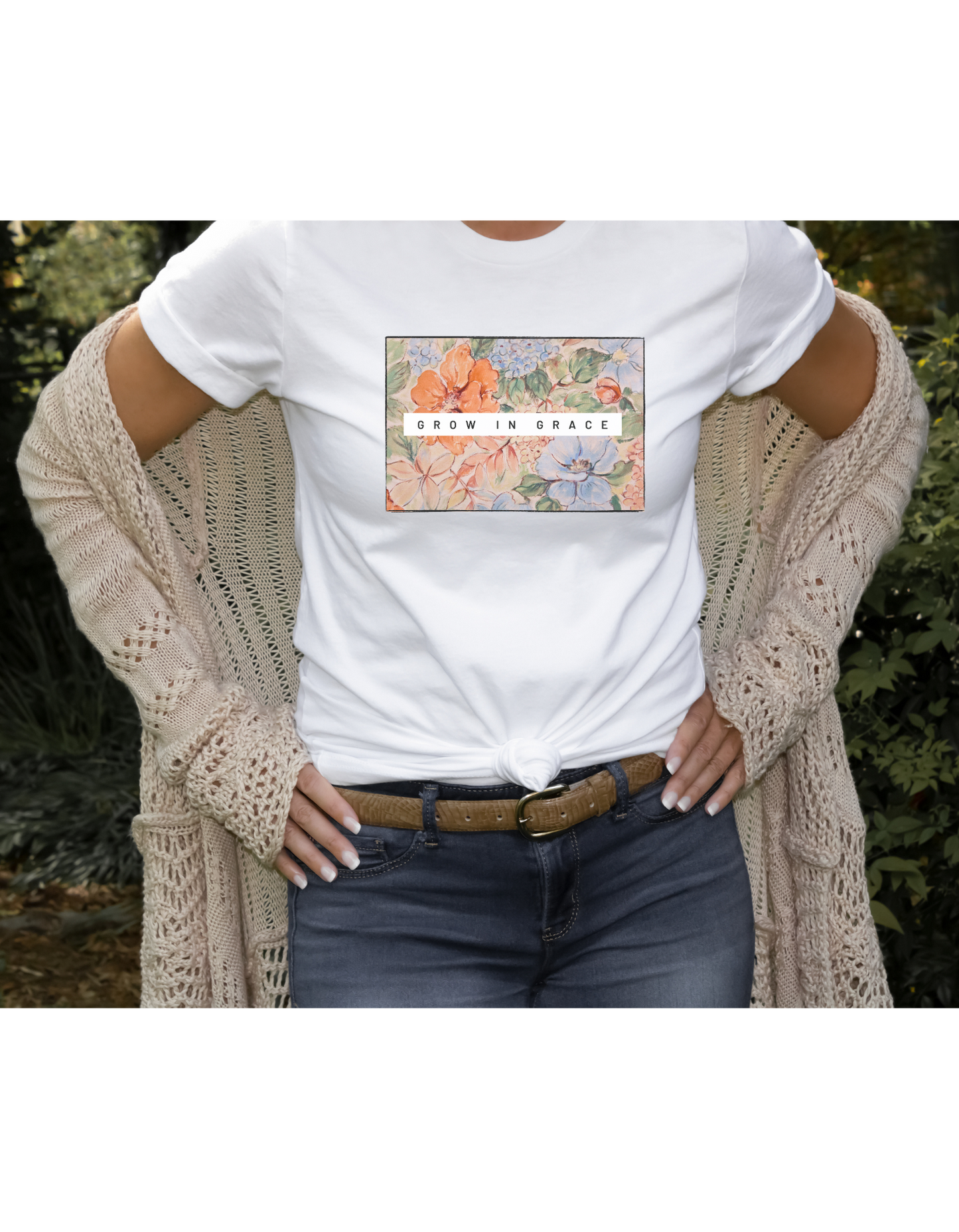 Grow in Grace Floral T-shirt