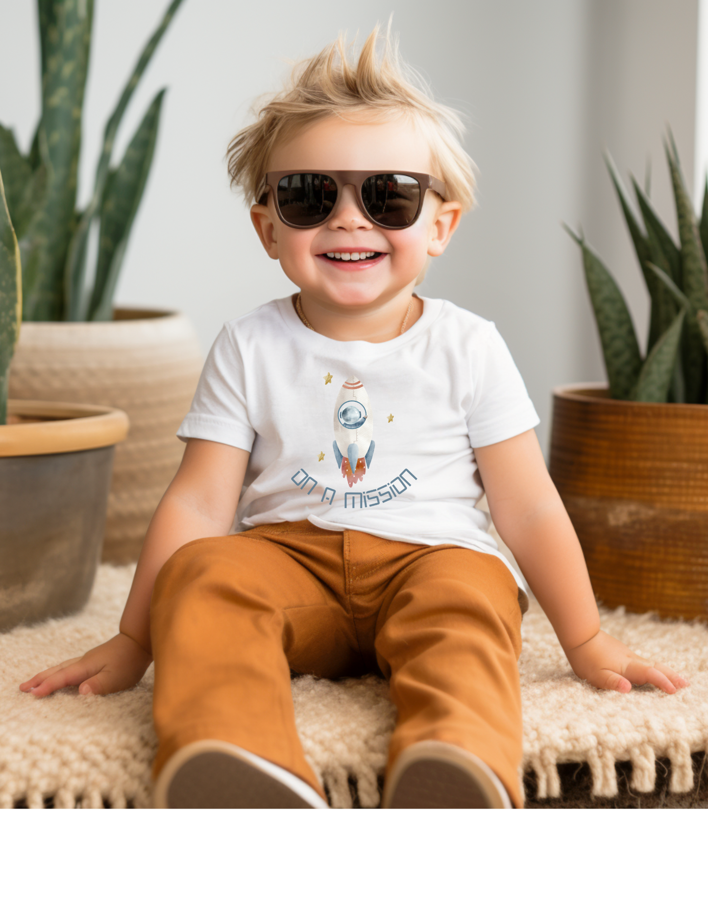 On a Mission Rocket Toddler Short Sleeve Tee