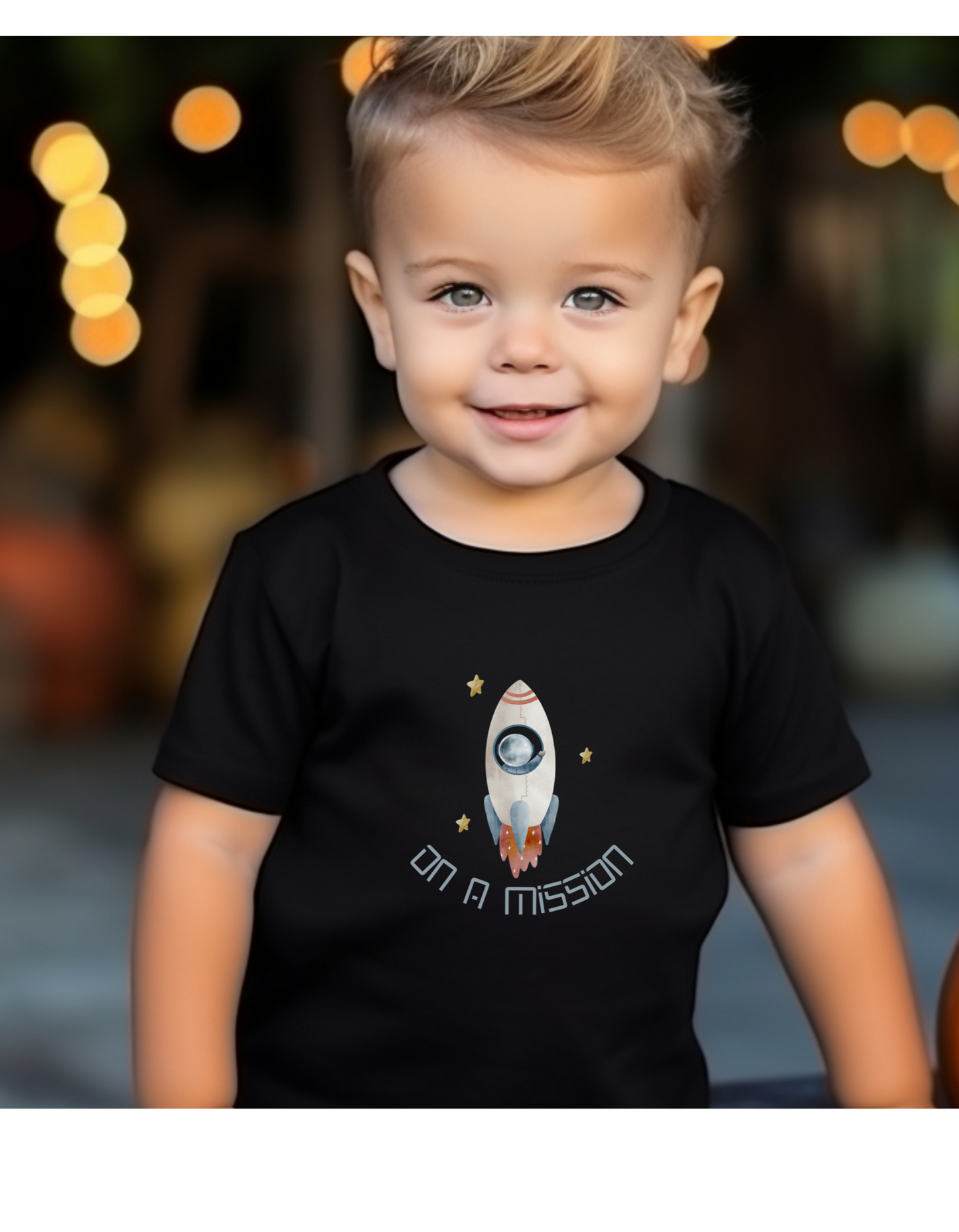 On a Mission Rocket Toddler Short Sleeve Tee