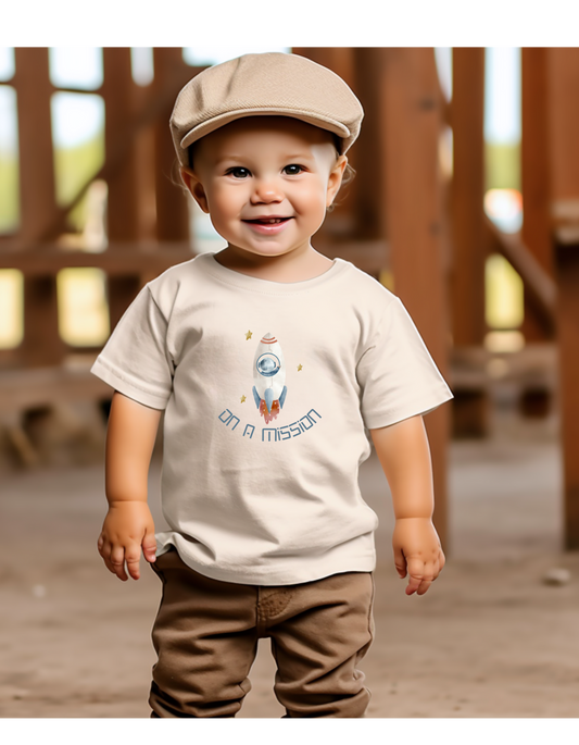 On a Mission Rocket Toddler Short Sleeve Tee