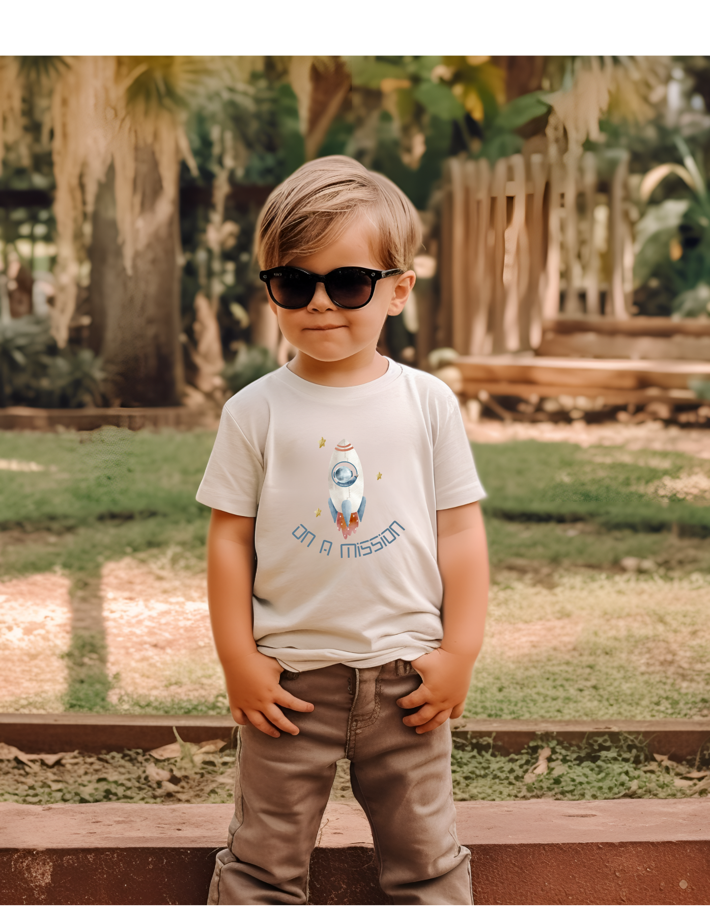 On a Mission Rocket Toddler Short Sleeve Tee