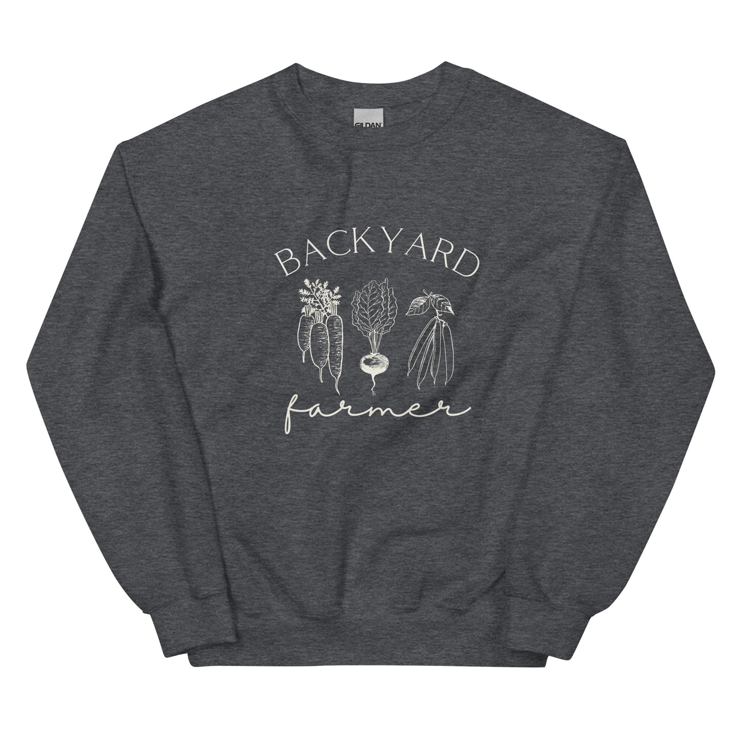 "Backyard Farmer" Unisex Sweatshirts, Homesteading, Gardening, Farming