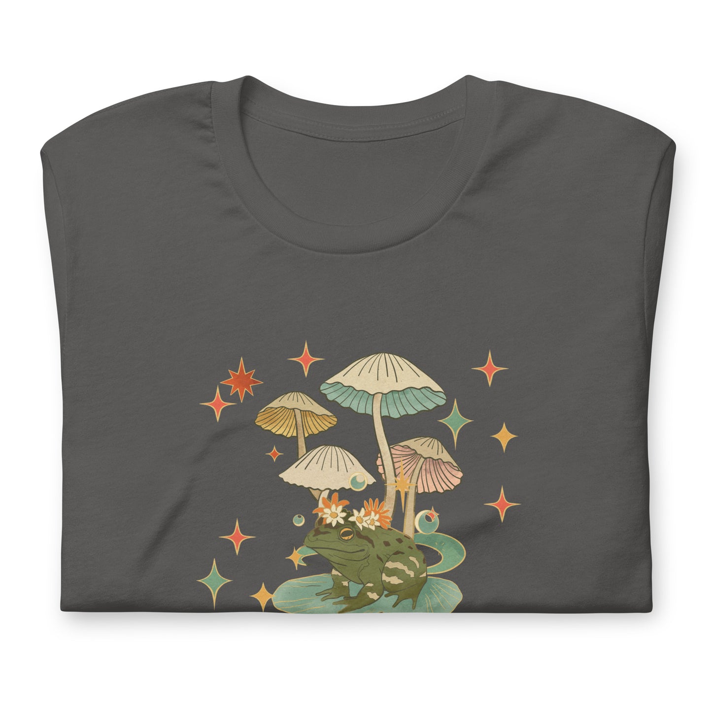 Retro Mushroom and Frog T-shirt, Autumn