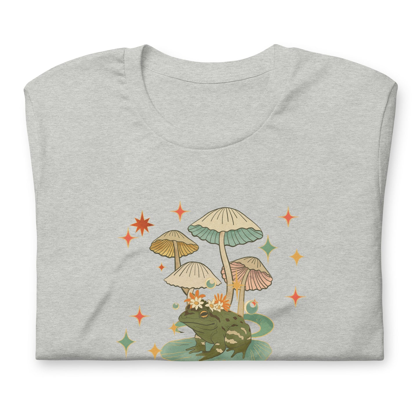 Retro Mushroom and Frog T-shirt, Autumn