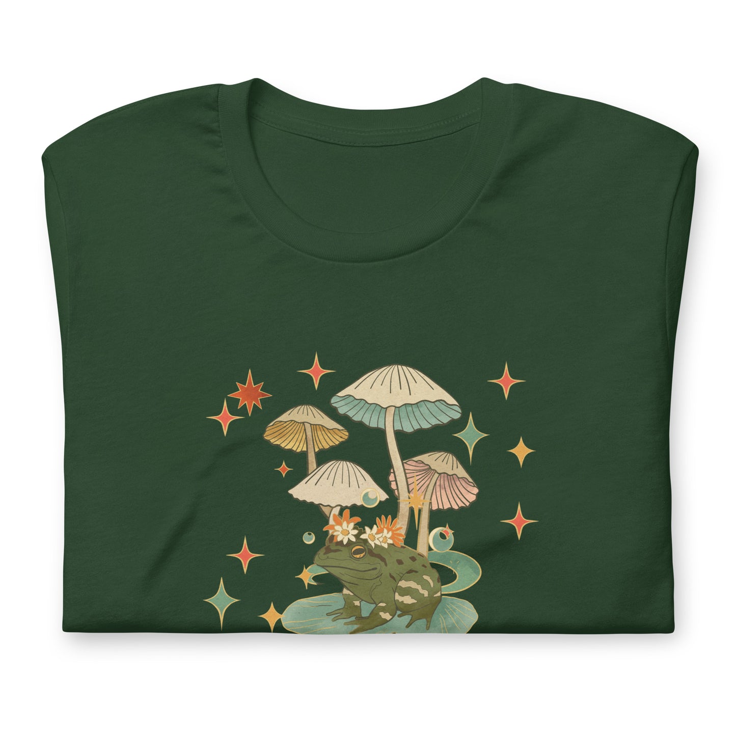 Retro Mushroom and Frog T-shirt, Autumn