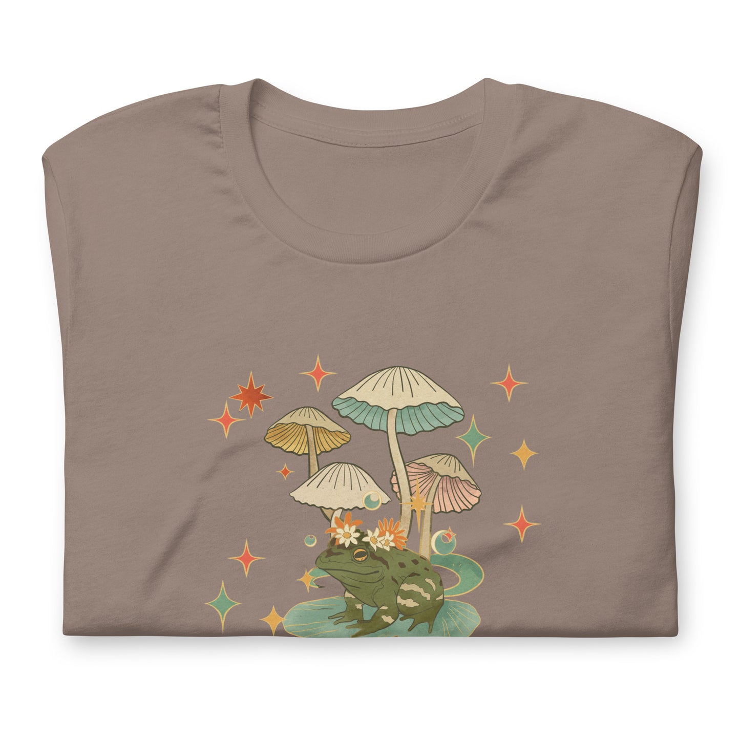 Retro Mushroom and Frog T-shirt, Autumn