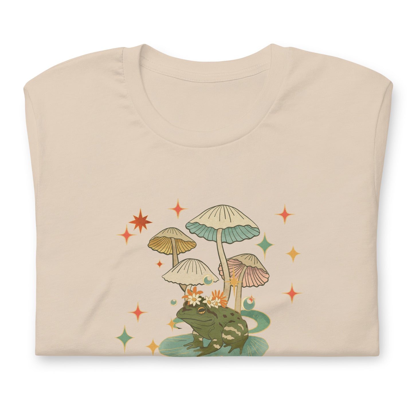 Retro Mushroom and Frog T-shirt, Autumn