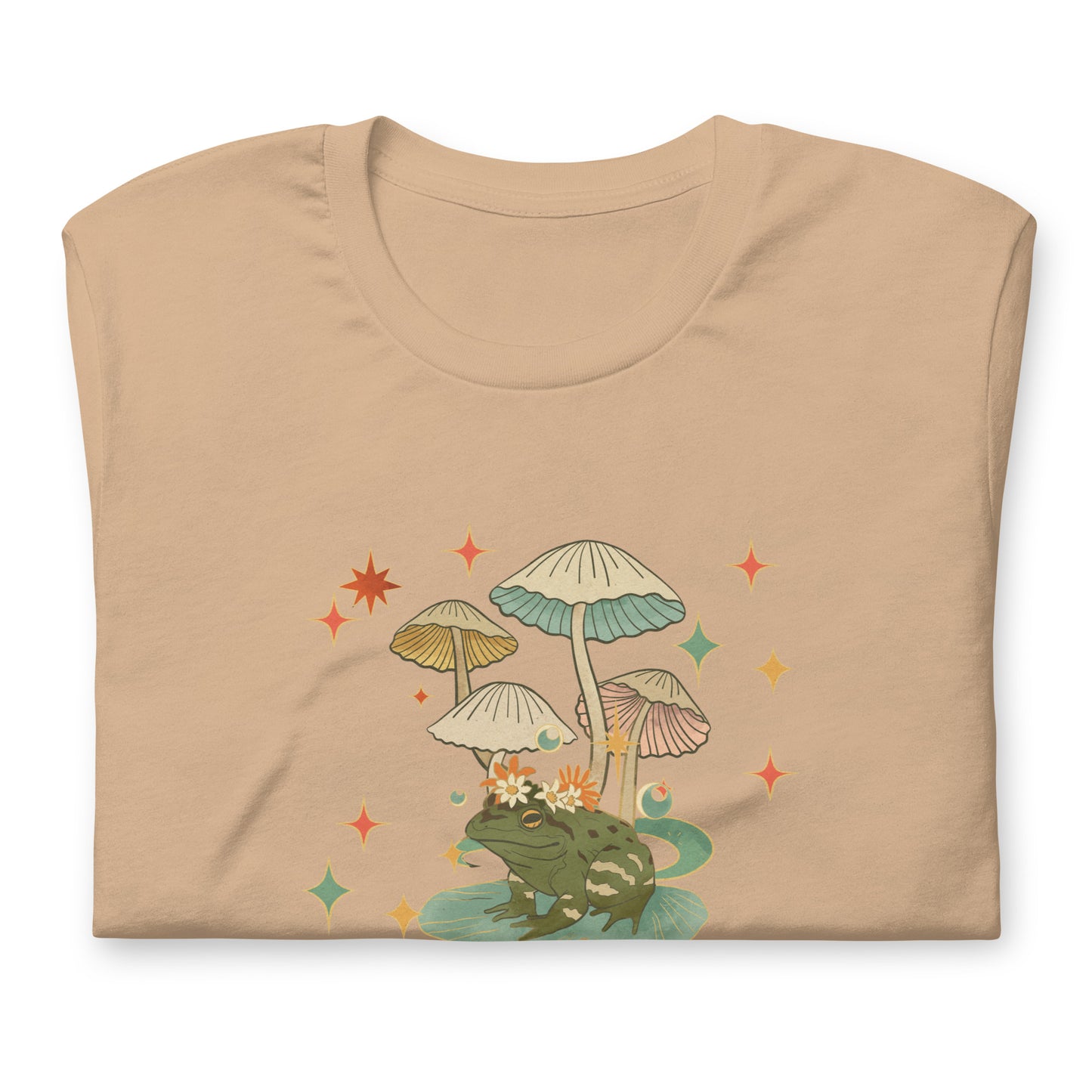 Retro Mushroom and Frog T-shirt, Autumn