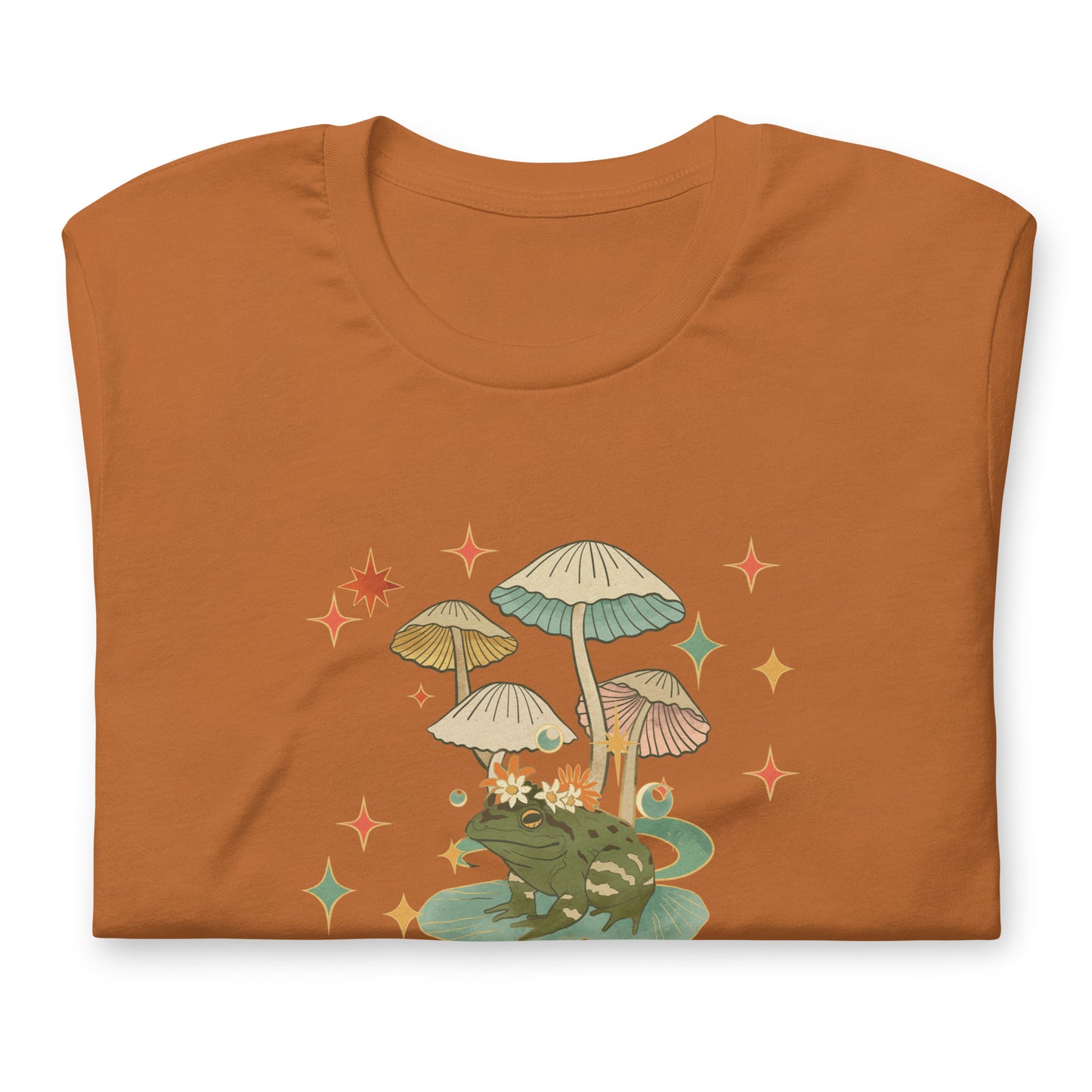 Retro Mushroom and Frog T-shirt, Autumn