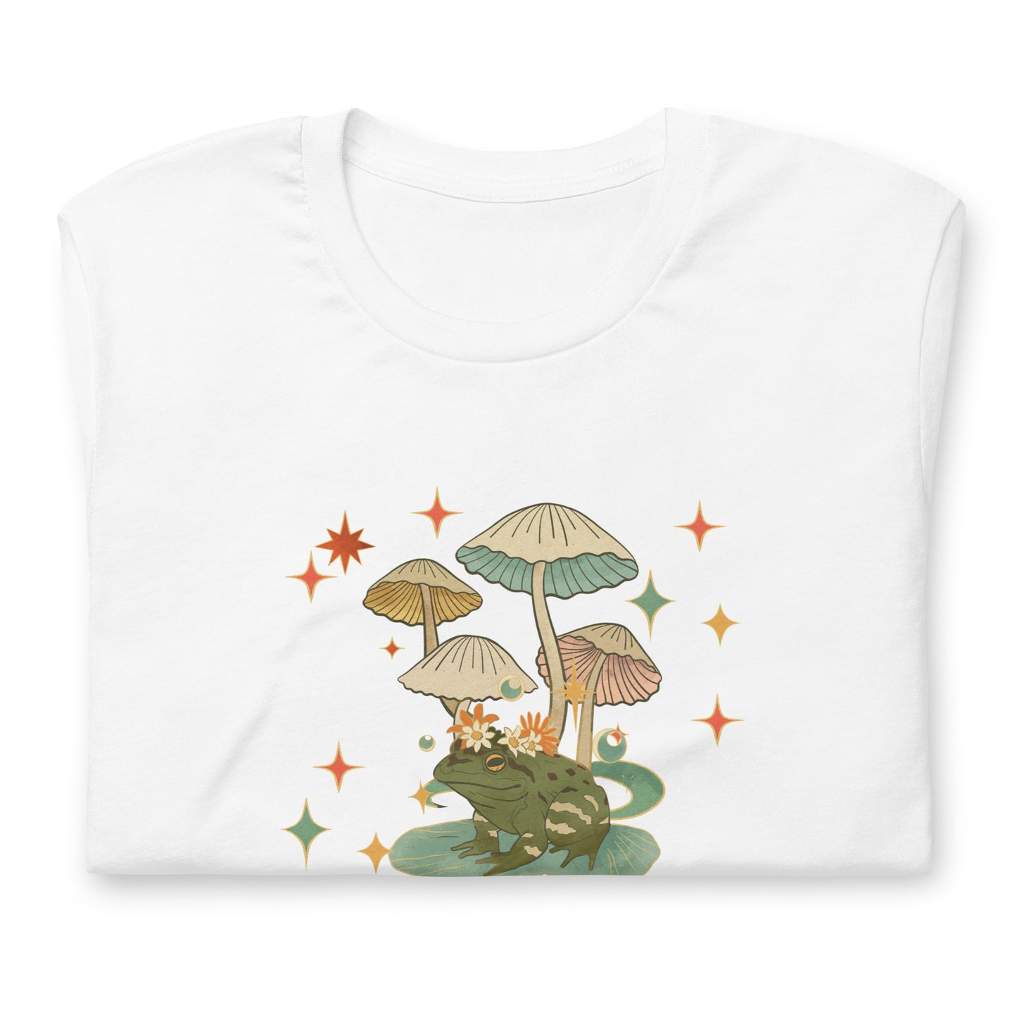 Retro Mushroom and Frog T-shirt, Autumn